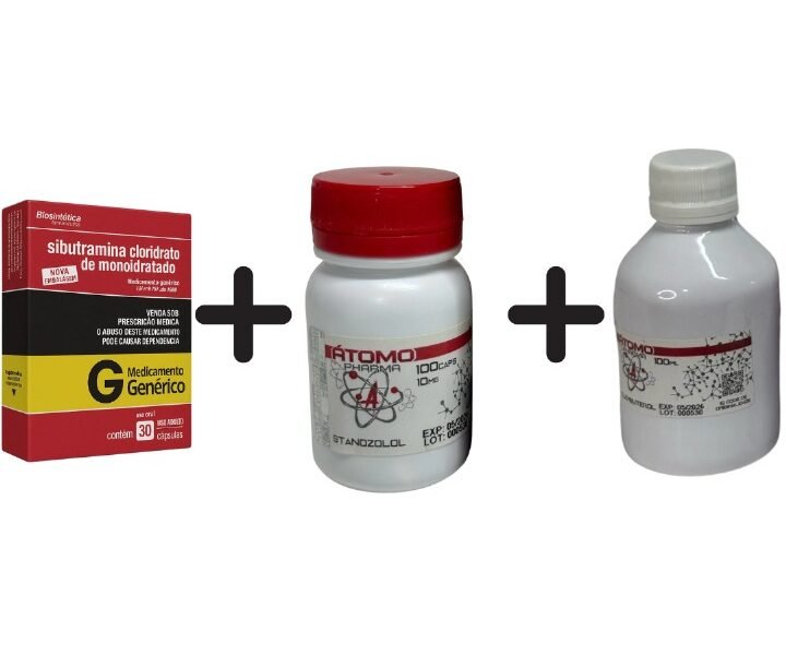 Combo SECA TUDO feminino sibutramina 15mg + clembuterol gel + stano oral 10 mg